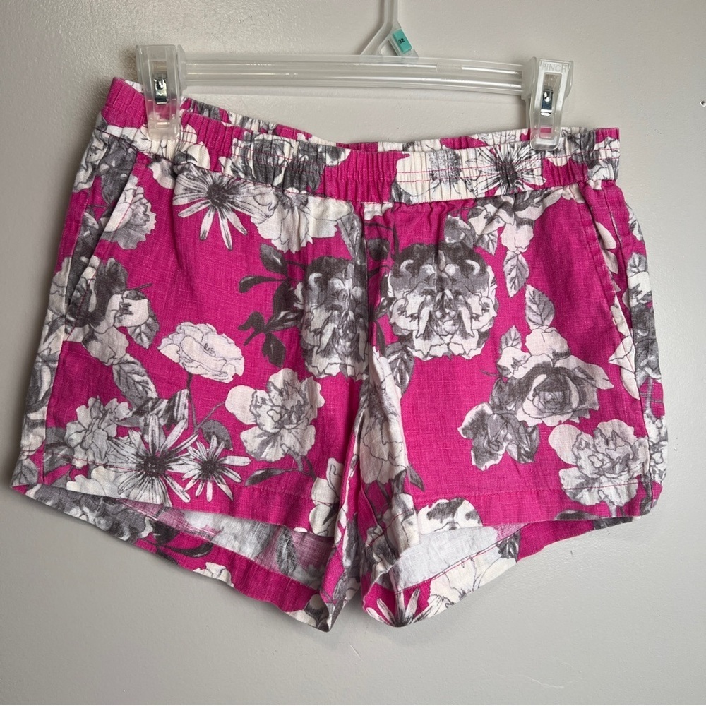 Kut from the Kloth Women's Floral Print Shorts 100% Linen, Size 4, EUC